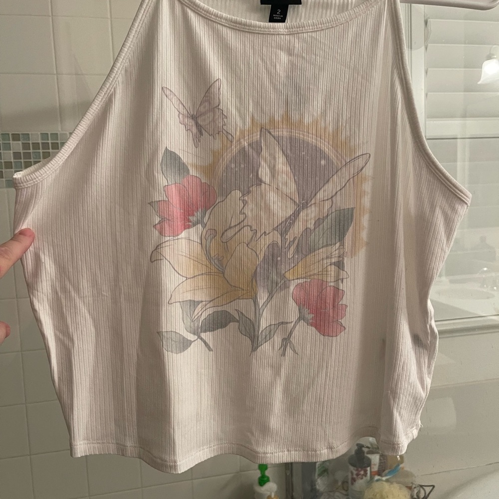 Torrid size 2 butterfly ribbed tank nwt